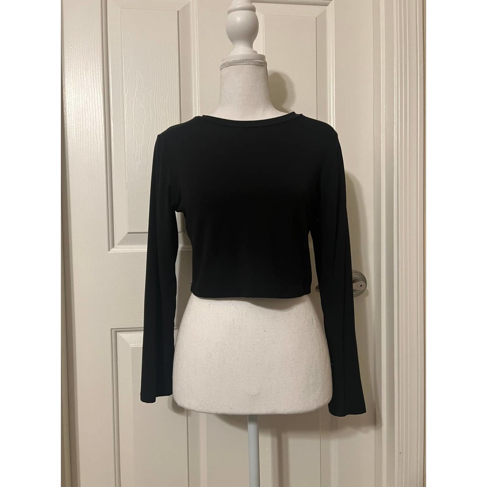 Foxblood long sleeve crop top